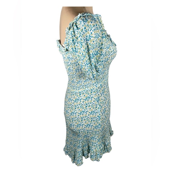 Faithfull the Brand Donna 🌸 floral-print crepe mini dress Size 4/Small - Picture 5 of 12